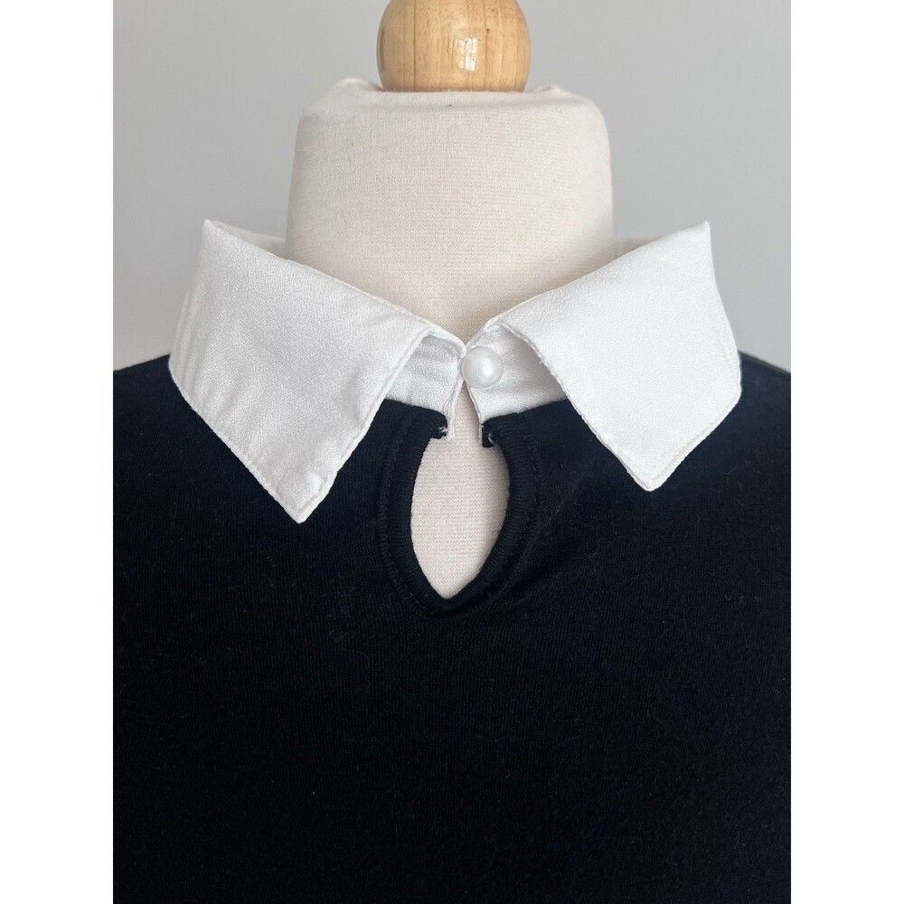 Evabella Fashion Women’s Size XL Black Long Sleeved Top Wednesday Adams Style - Picture 4 of 8